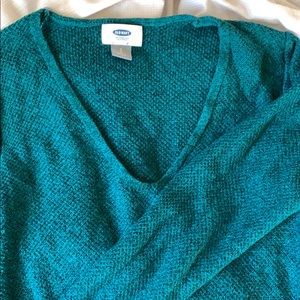 long sleeve v neck sweater